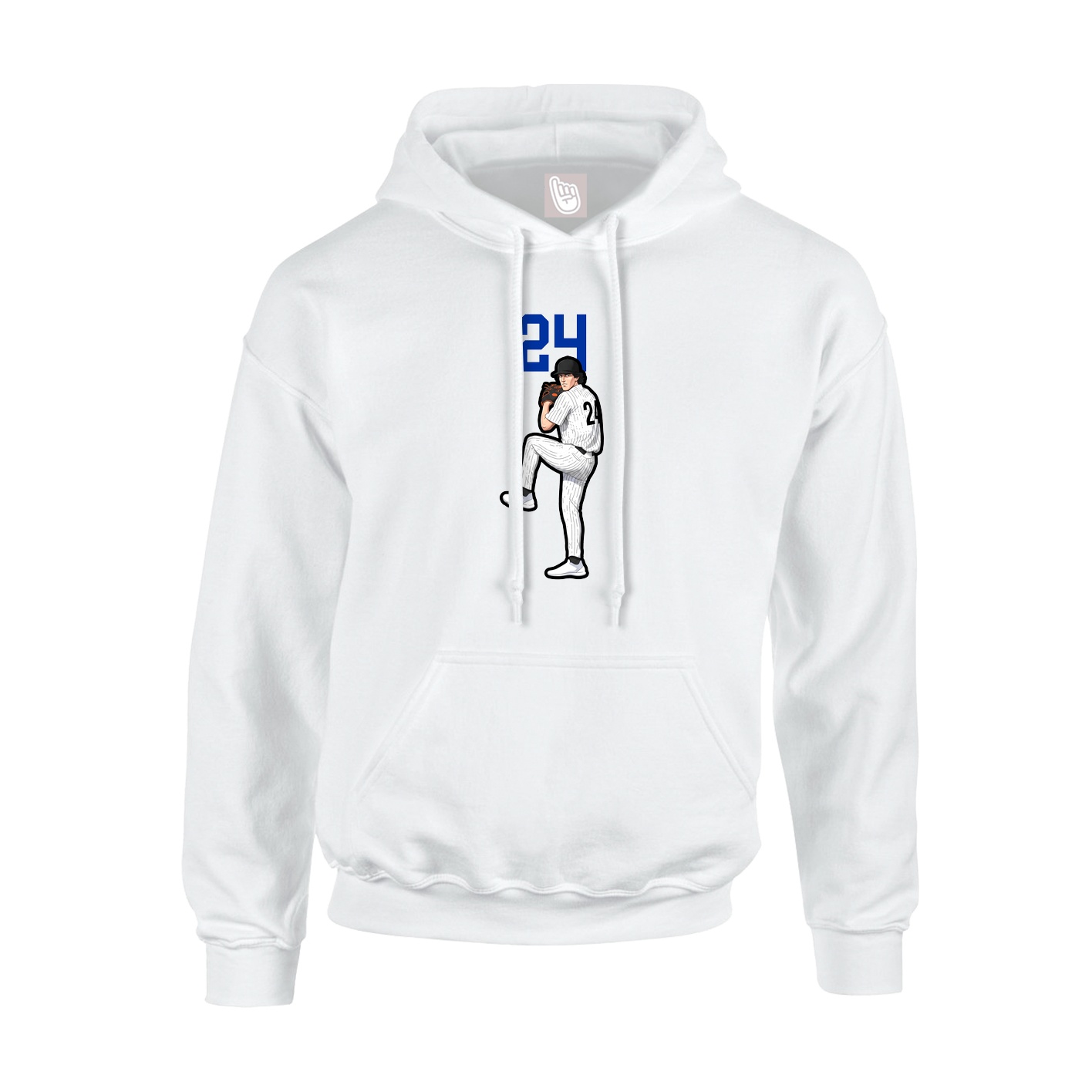 Hoodie — Number Top in White