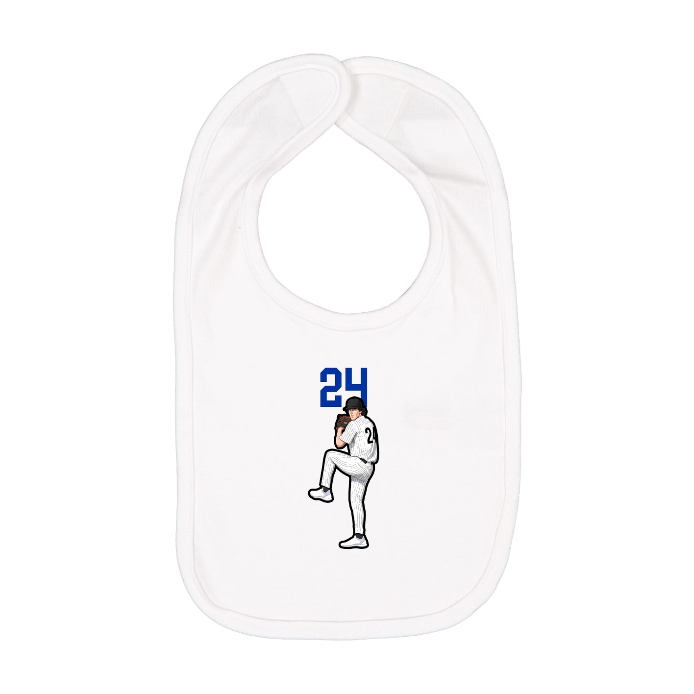 Infant Bib — Number Top in White