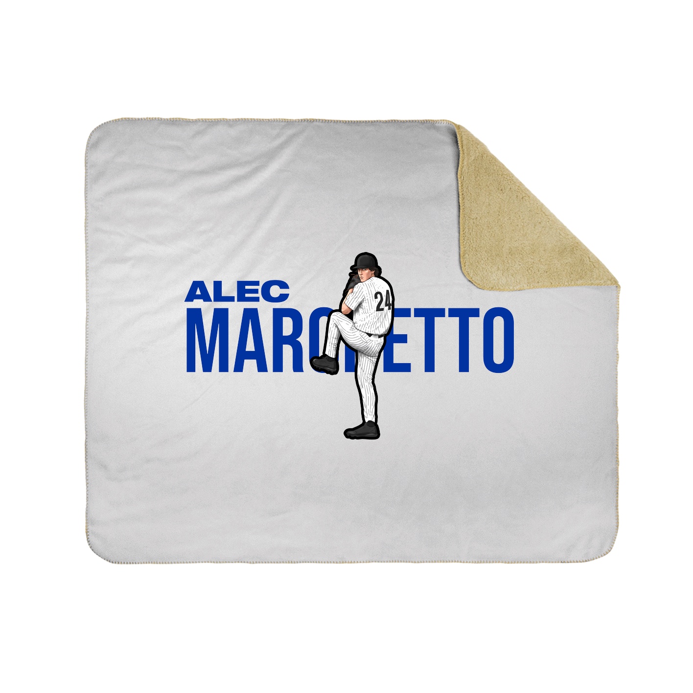Throw Blanket — Player Name in White