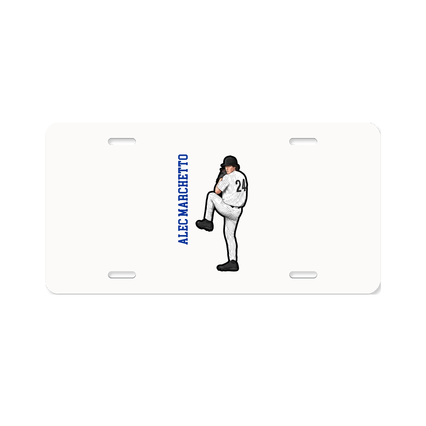 License Plate — Name Vertical in Classic
