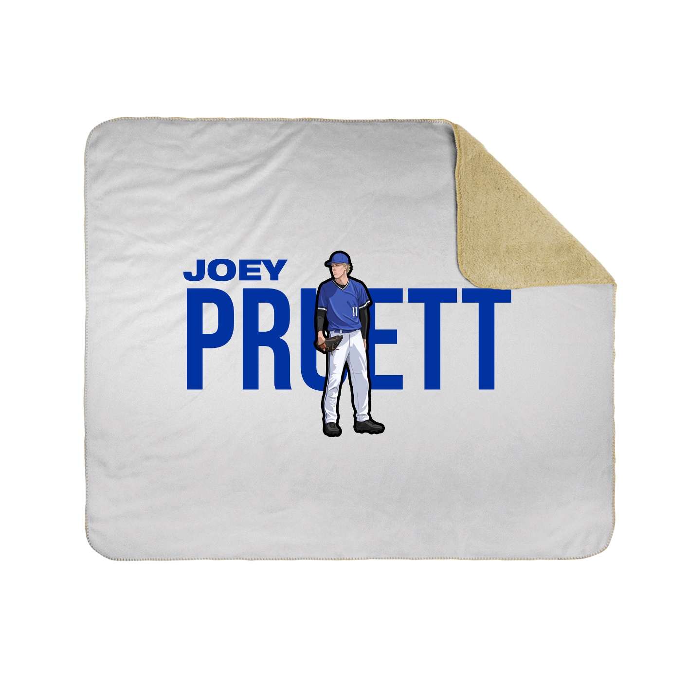 Throw Blanket — Player Name in White