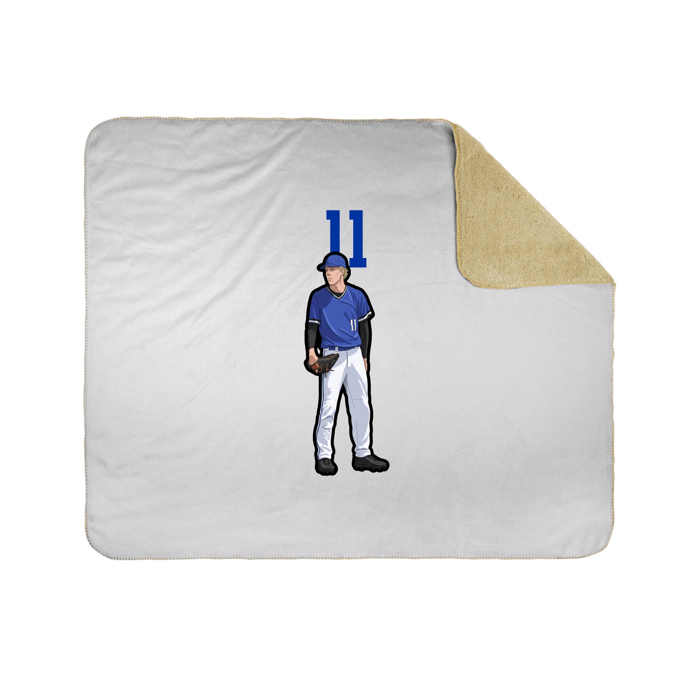 Throw Blanket — Number Top in White