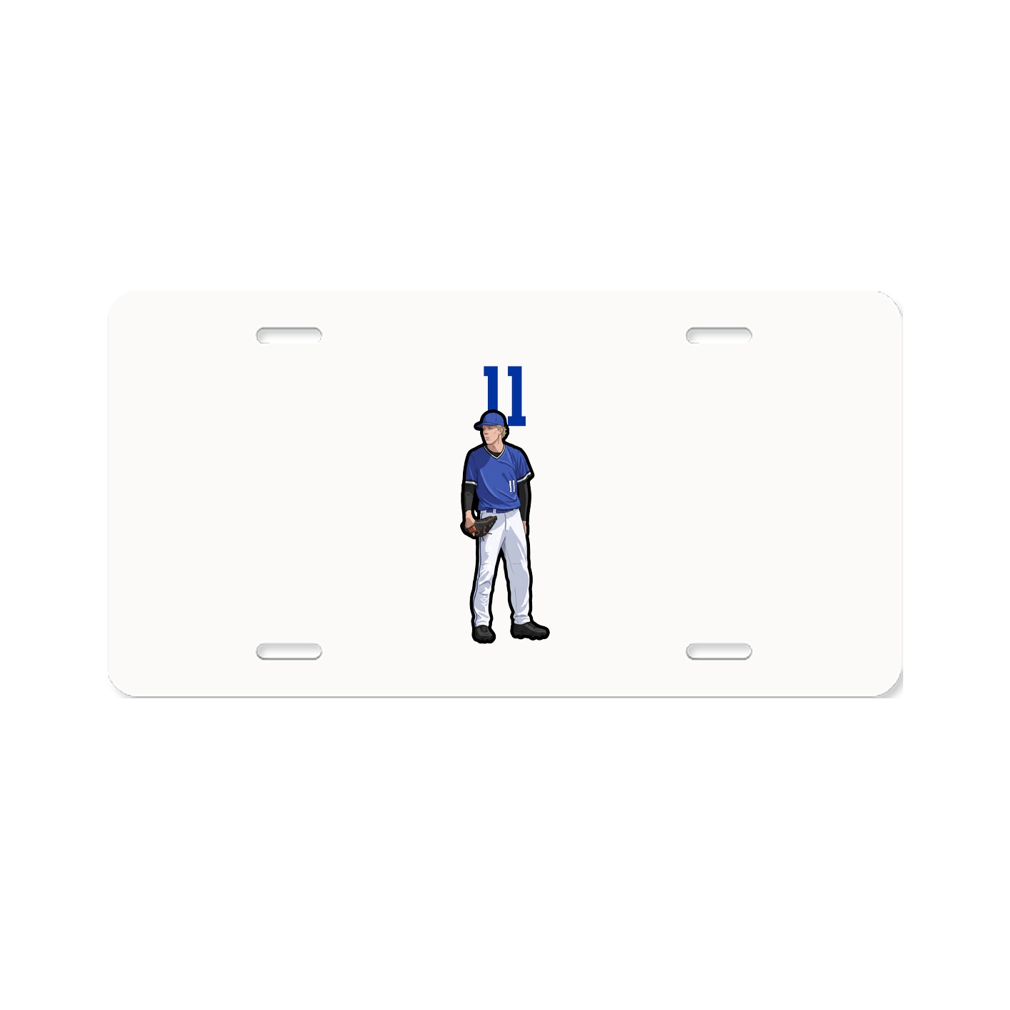 License Plate — Number Top in Classic