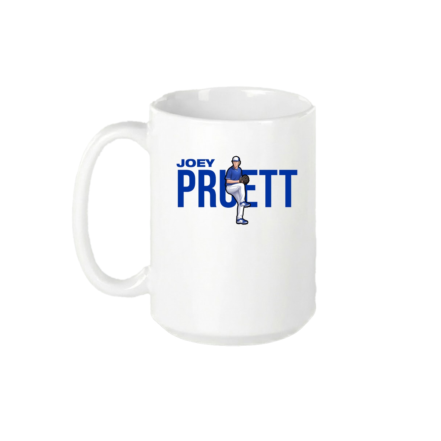 15oz Coffee Mug — Player Name in White