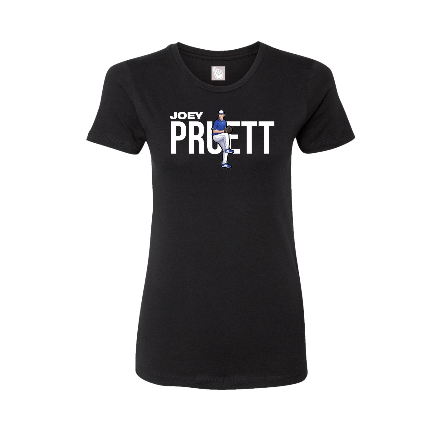 Fitted Women's Tee — Player Name in Black