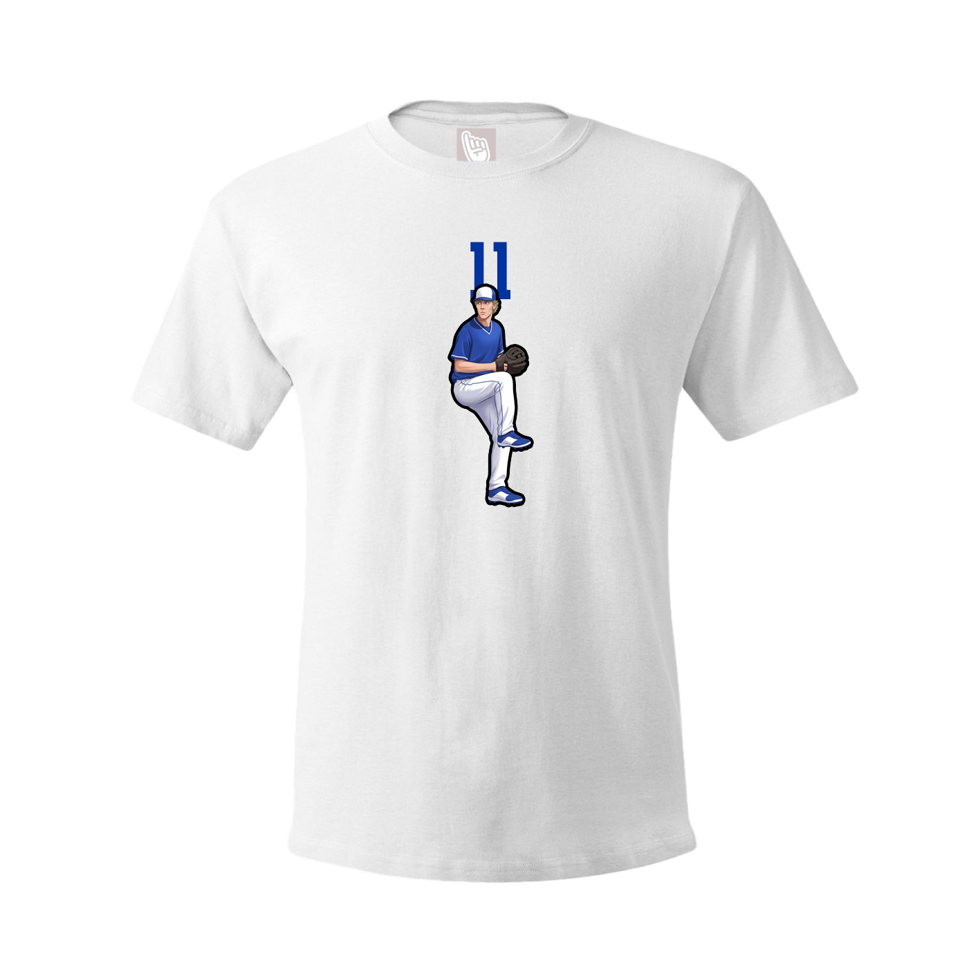 Youth Tee — Number Top in White