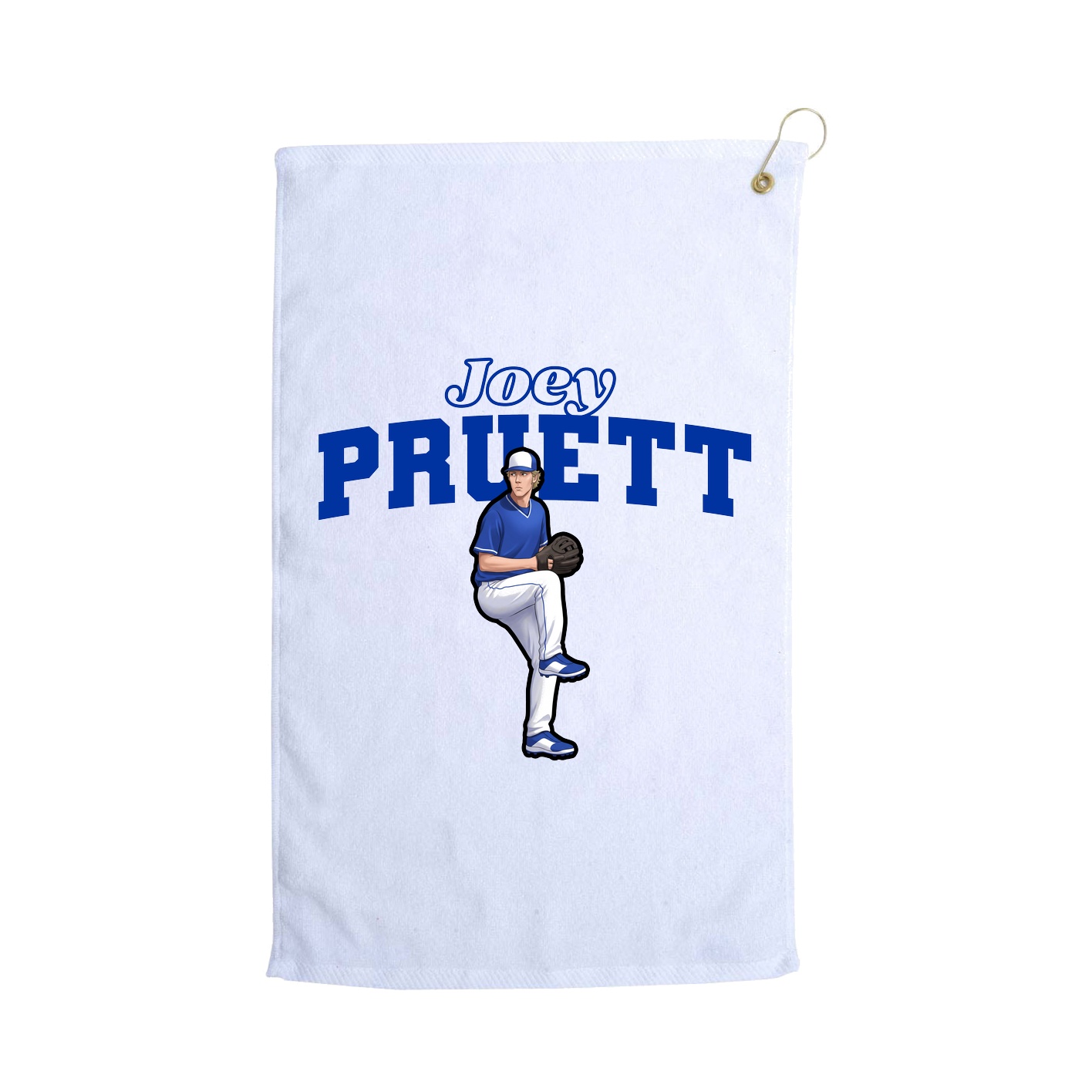 Golf Towel — Name Arch in White