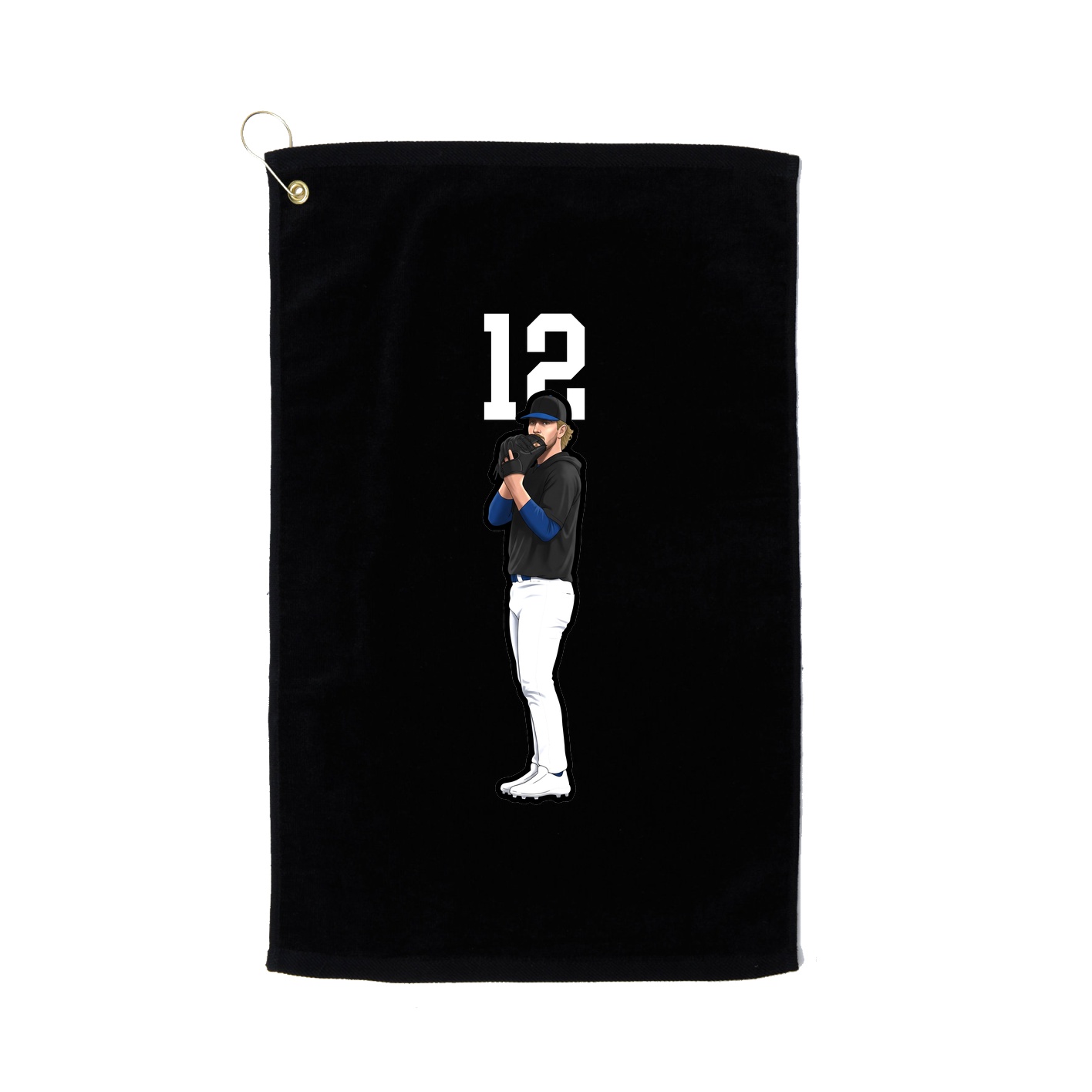 Golf Towel — Number Top in Black