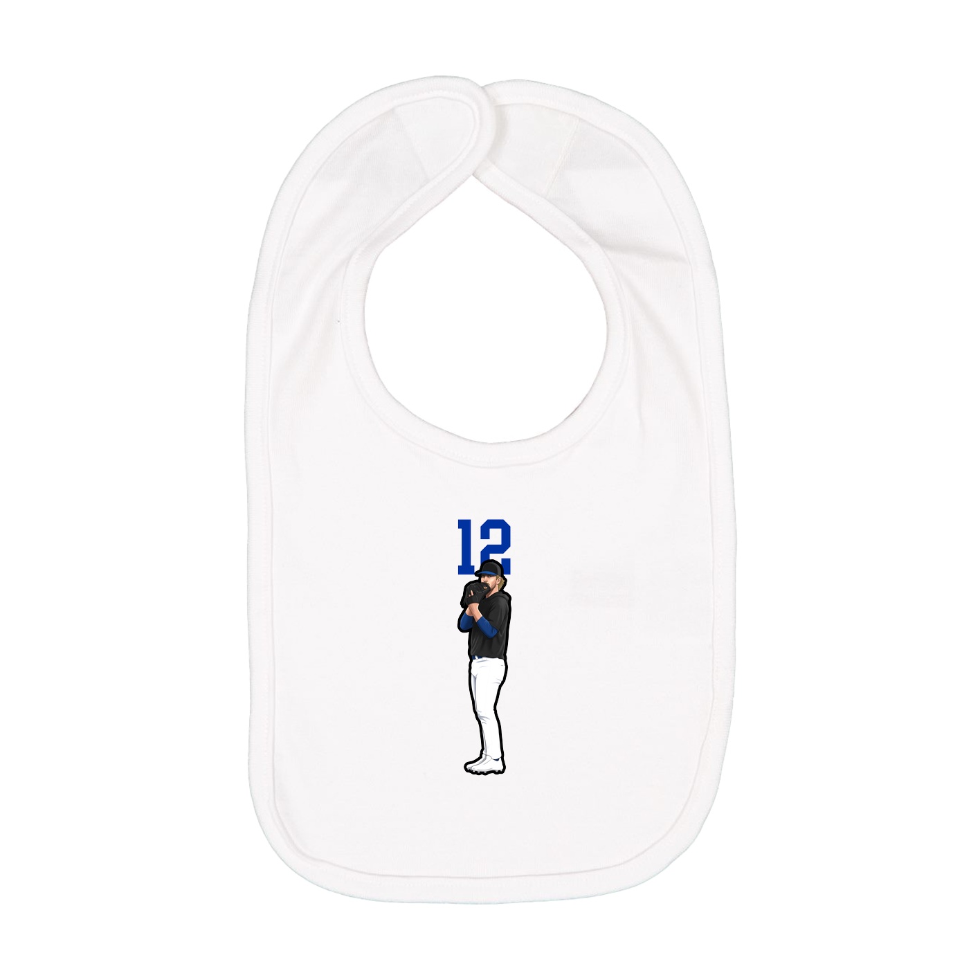 Infant Bib — Number Top in White