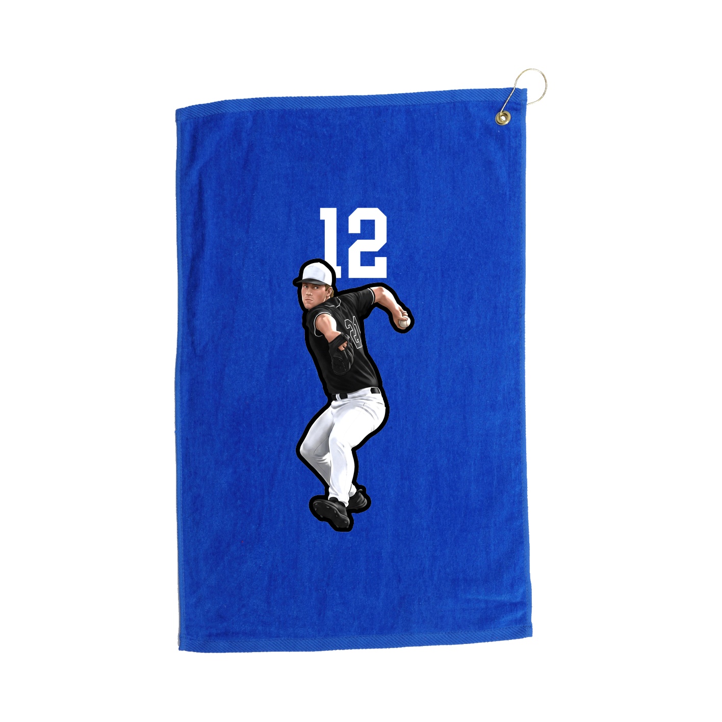 Golf Towel — Number Top in Royal