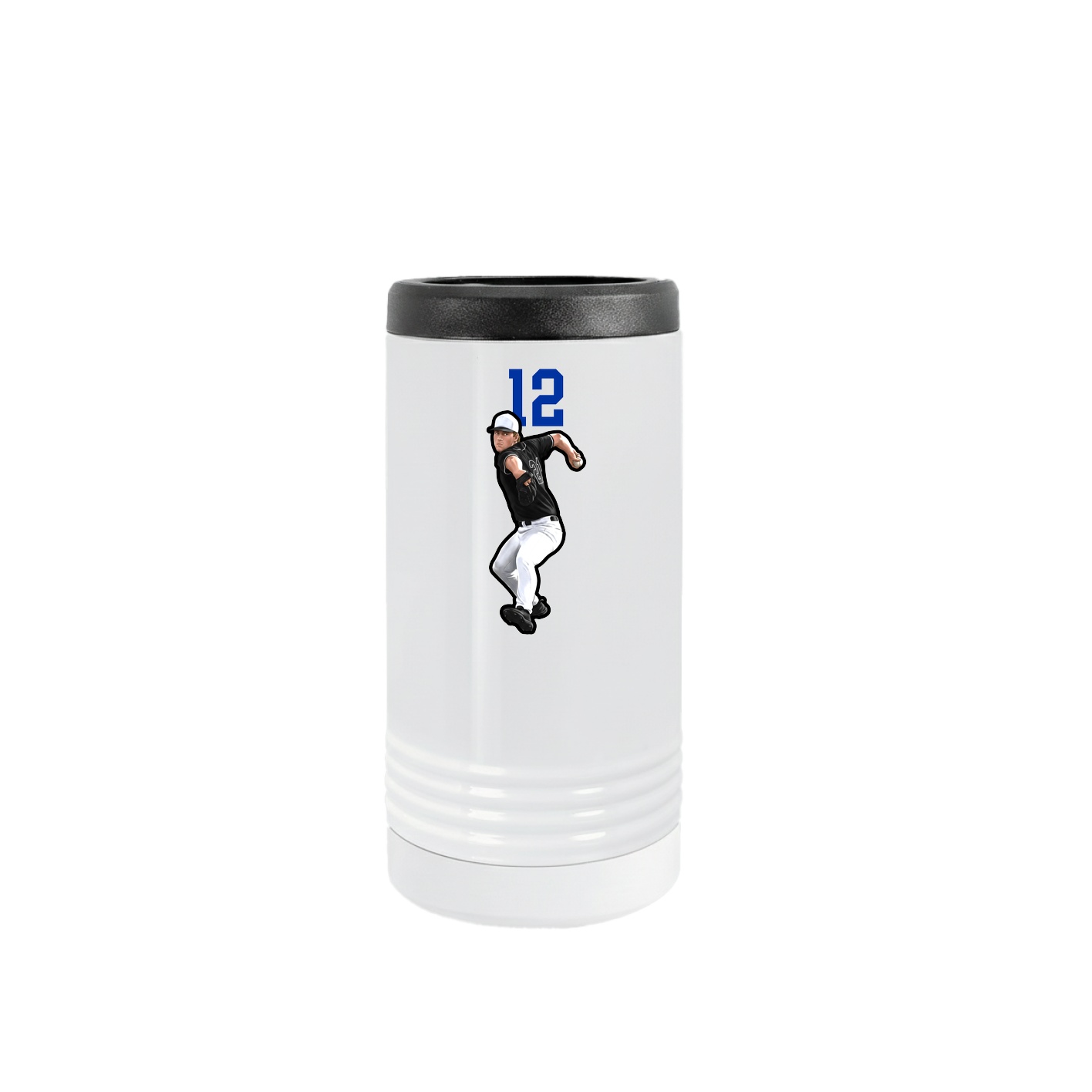 Slim Beverage Holder — Number Top in White