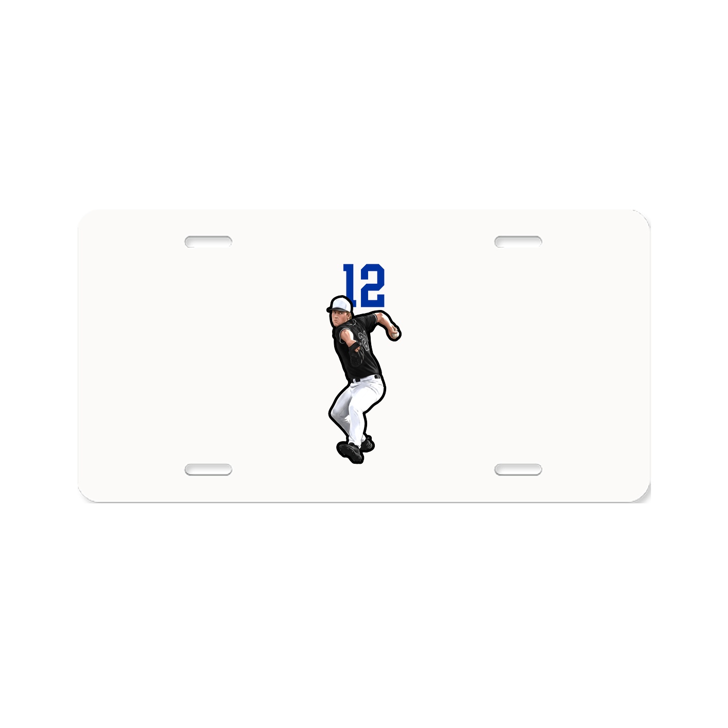 License Plate — Number Top in Classic
