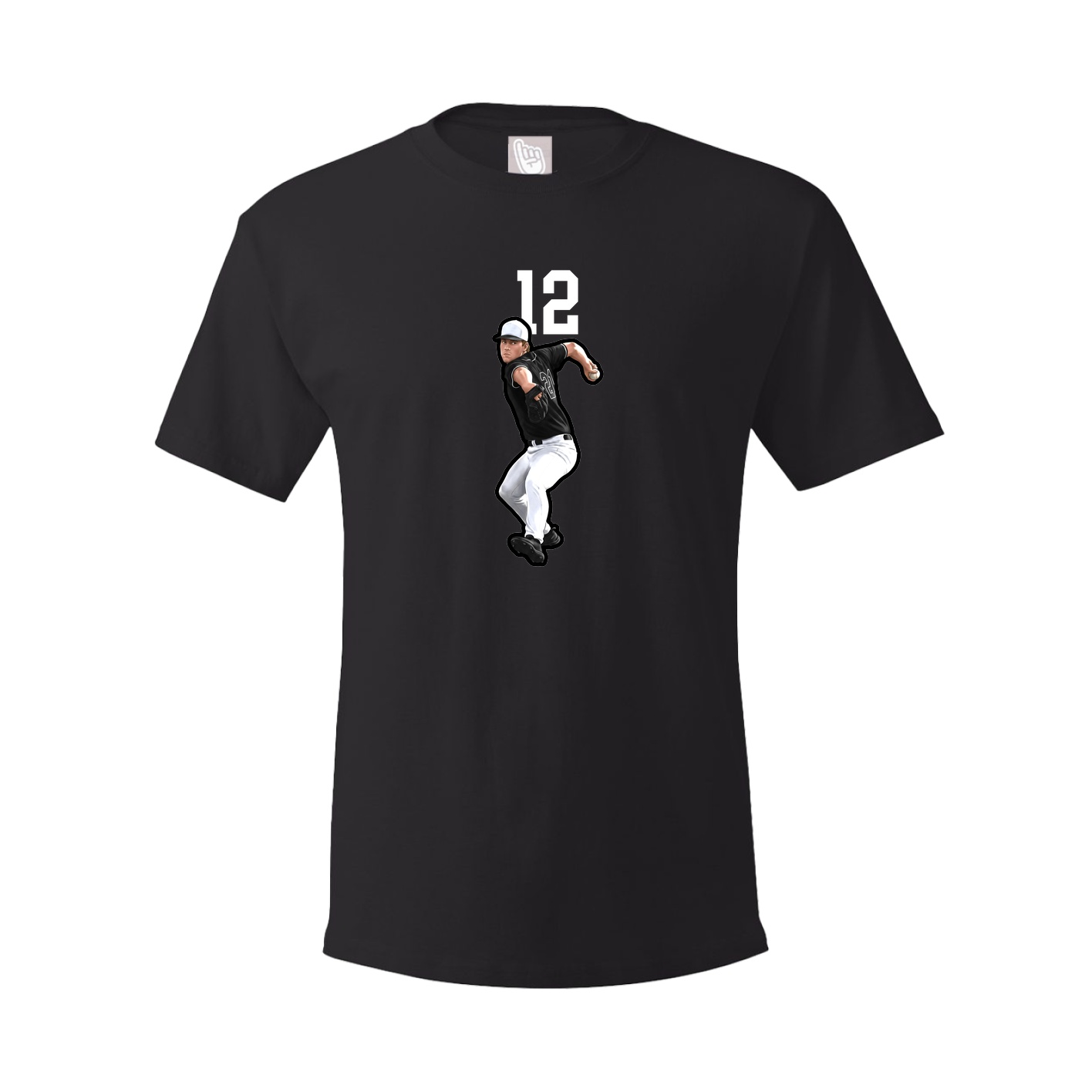 Youth Tee — Number Top in Black