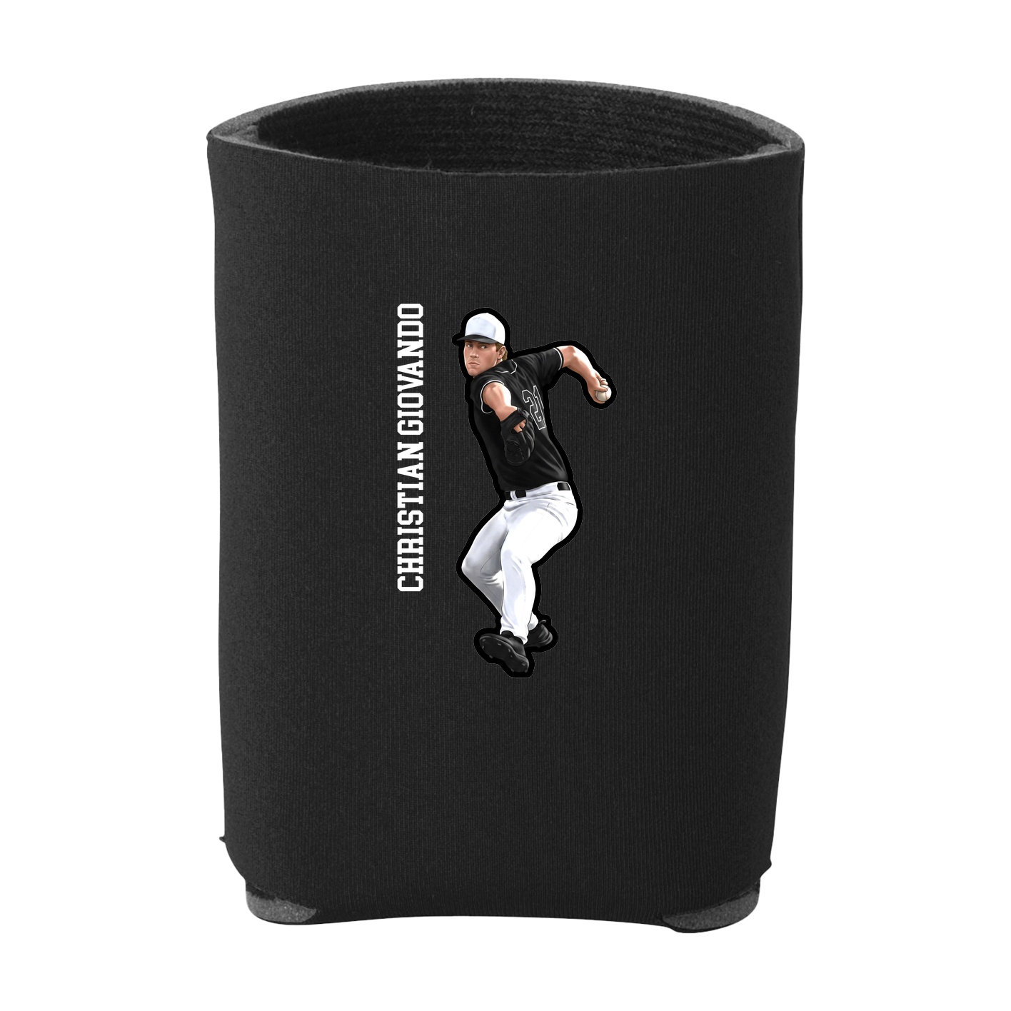 Can Holder — Name Vertical in Black