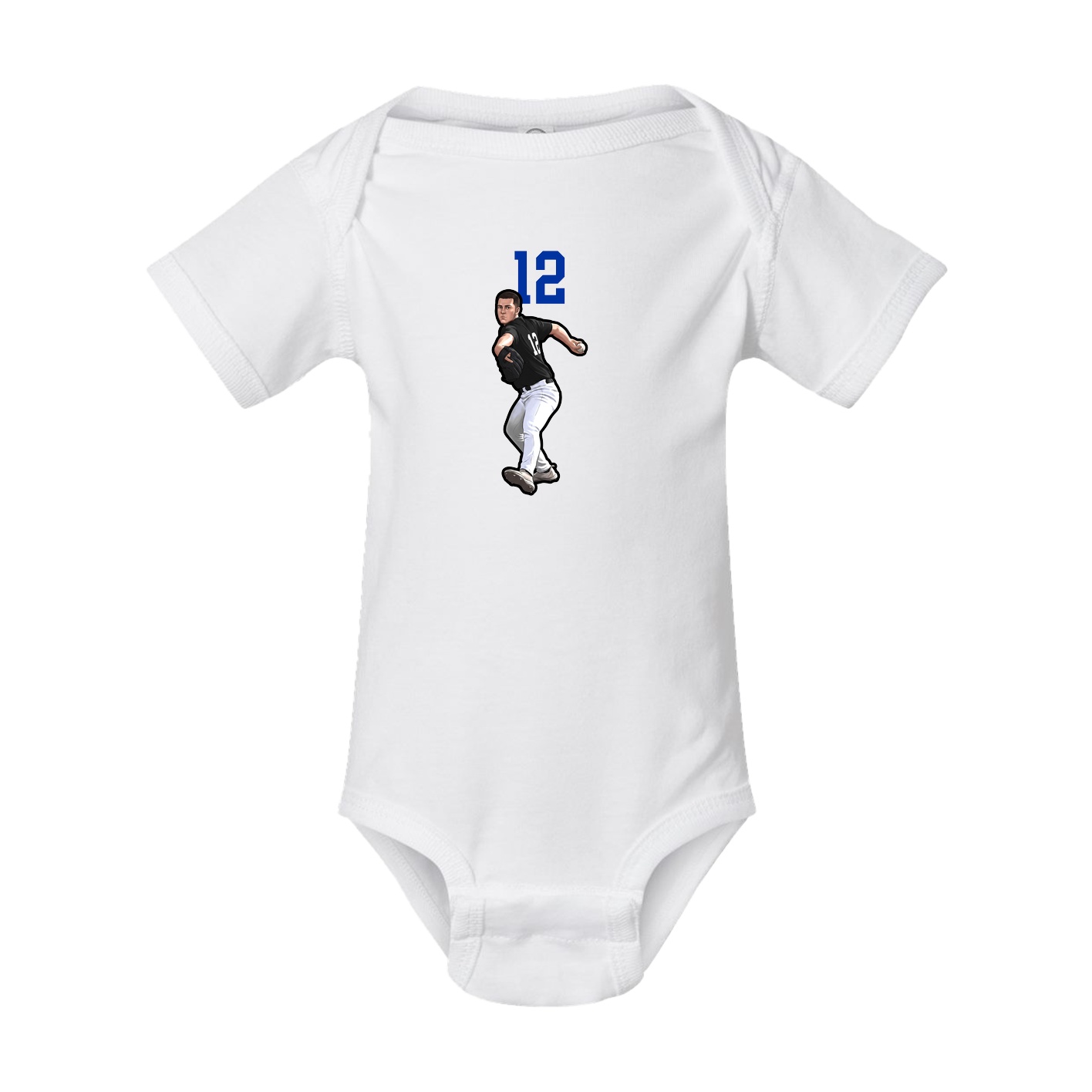 Baby Onesie — Number Top in White