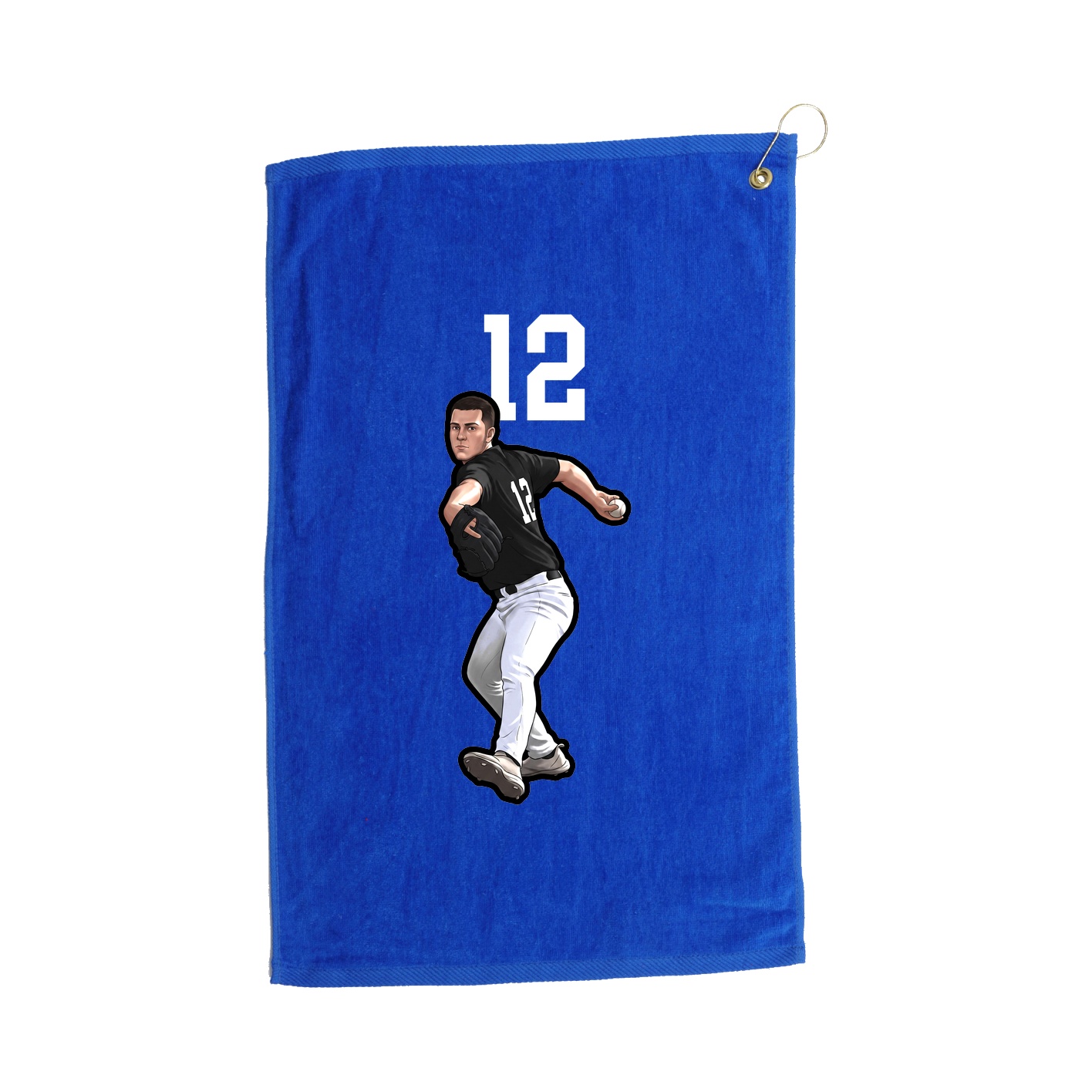 Golf Towel — Number Top in Royal