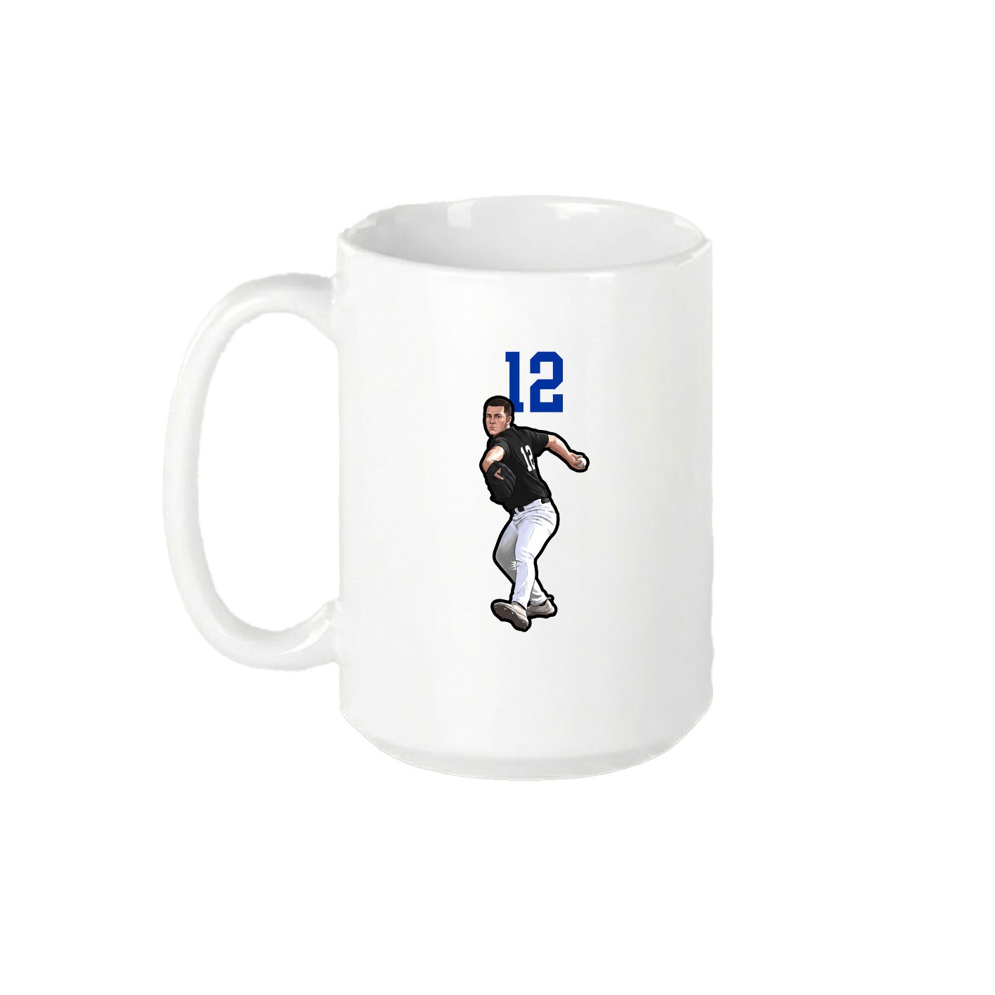 15oz Coffee Mug — Number Top in White