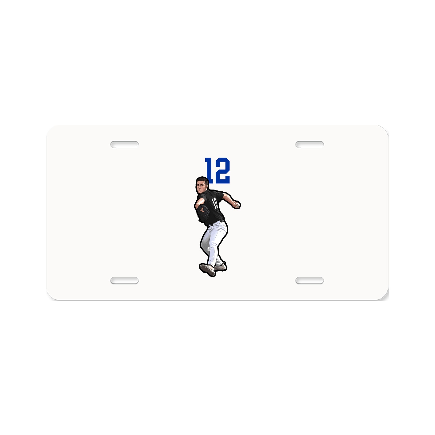 License Plate — Number Top in Classic