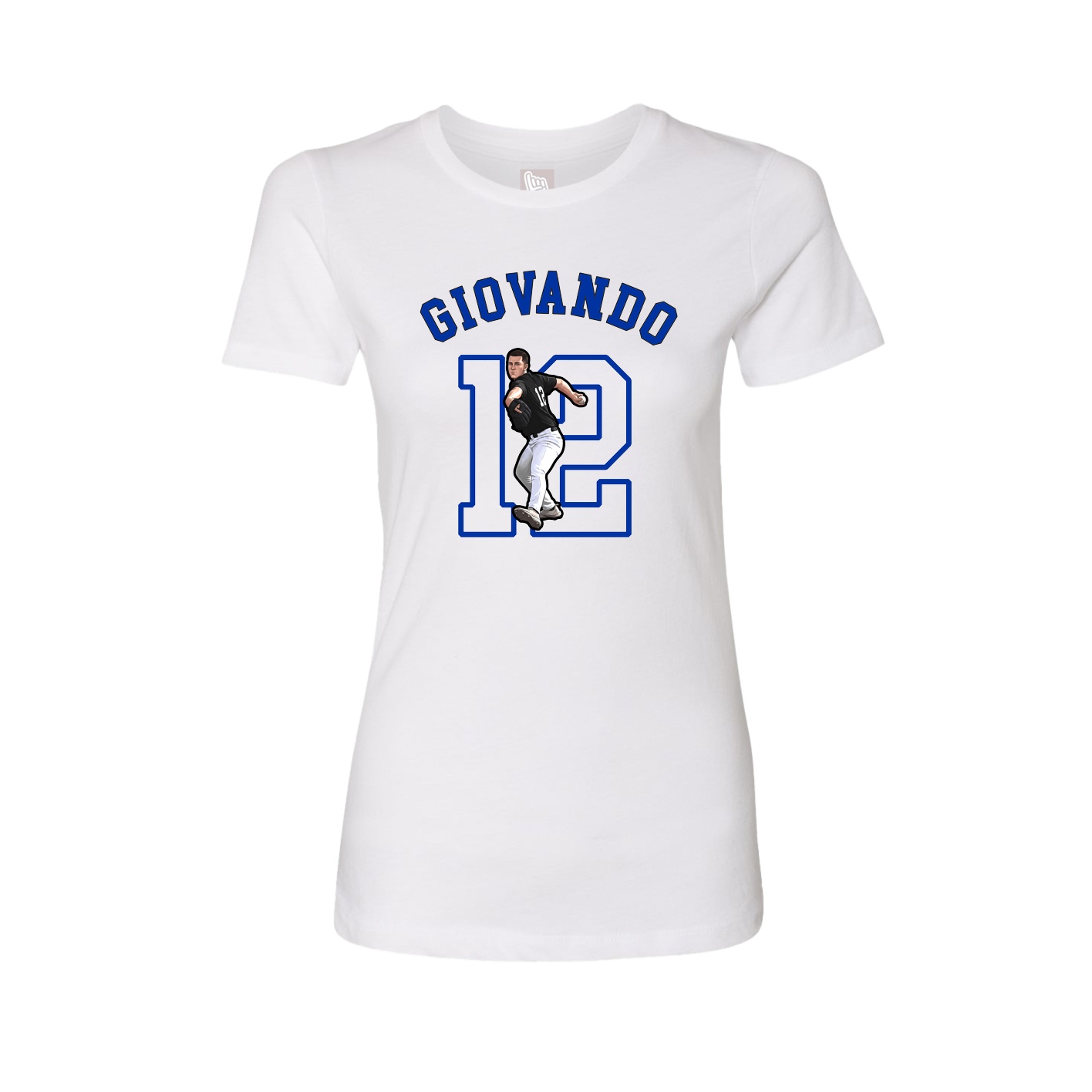 Fitted Women's Tee — Shirsey Arch in White
