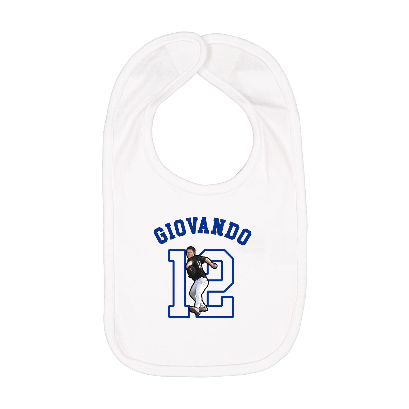 Infant Bib — Shirsey Arch in White