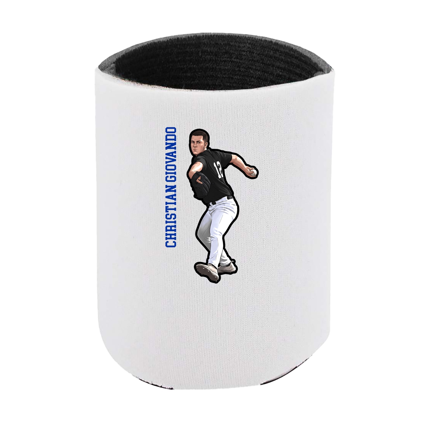 Can Holder — Name Vertical in White