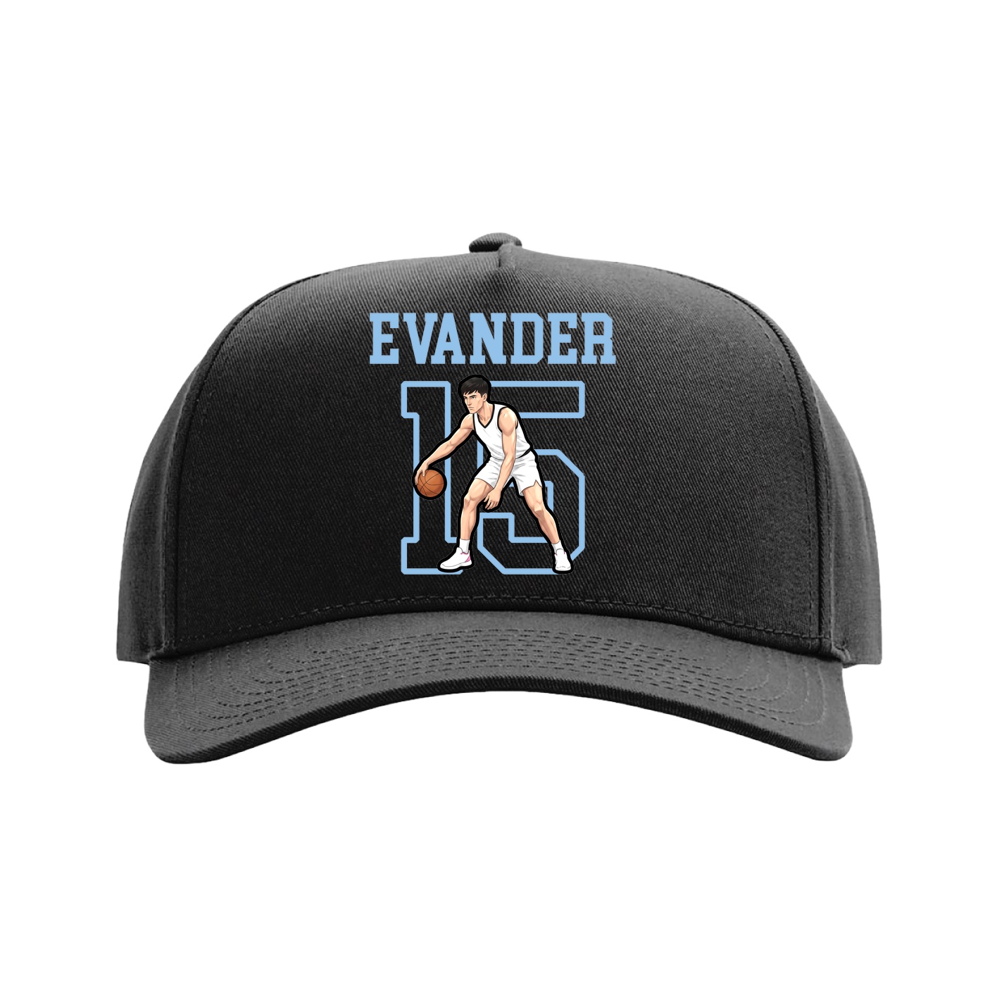 Full Fabric Five-Panel Champ Cap — Shirsey in Black
