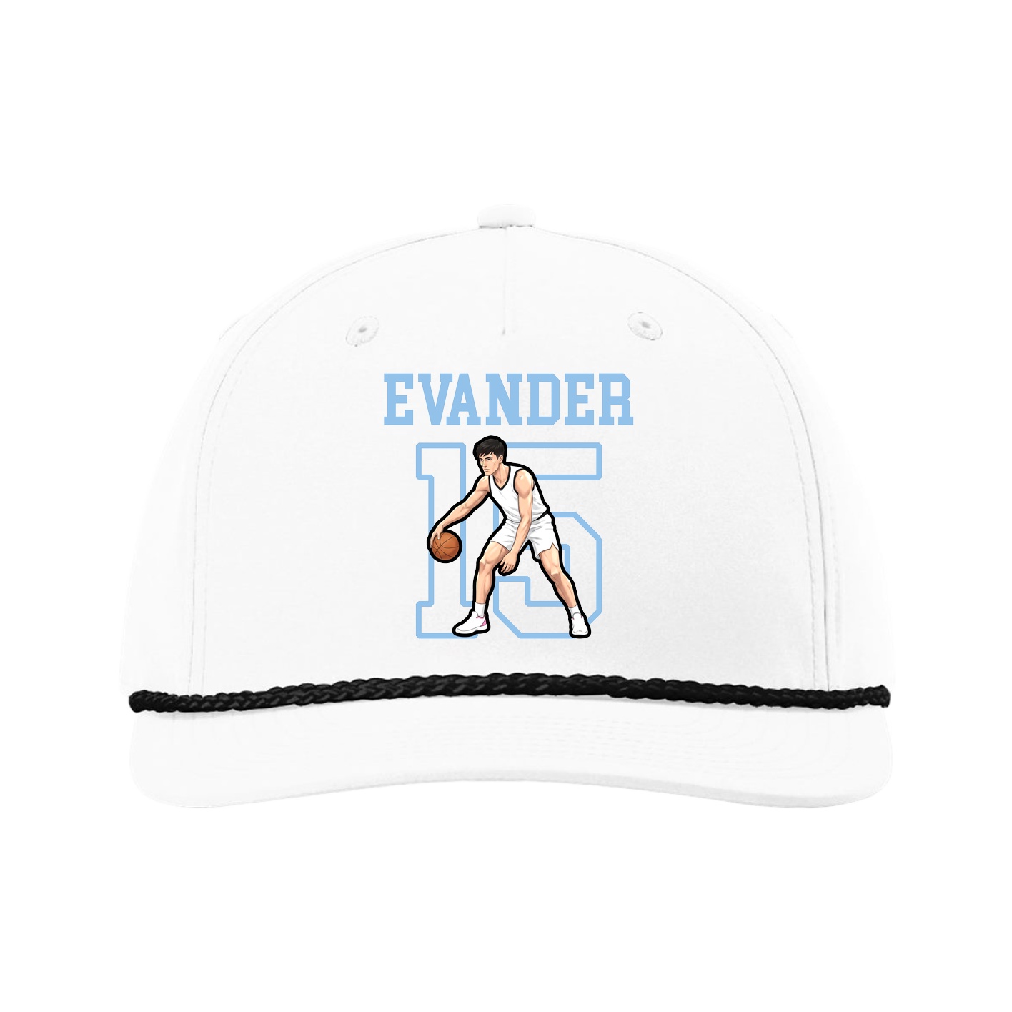 Five-Panel Classic Rope Cap — Shirsey in White