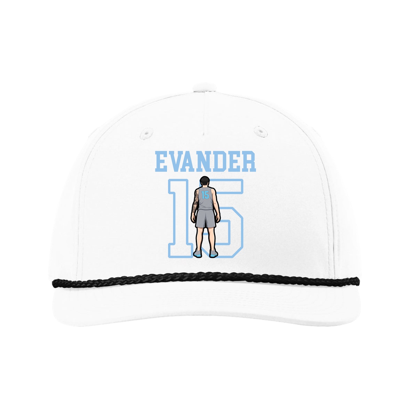 Five-Panel Classic Rope Cap — Shirsey in White
