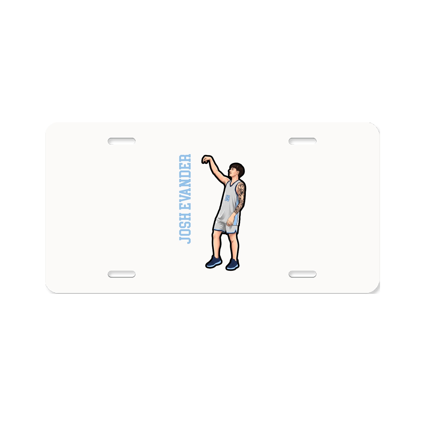 License Plate — Name Vertical in Classic