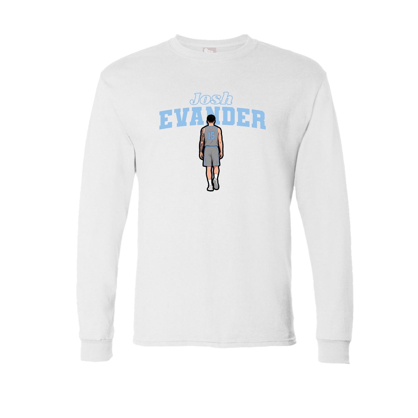 Long Sleeve Tee — Name Arch in White