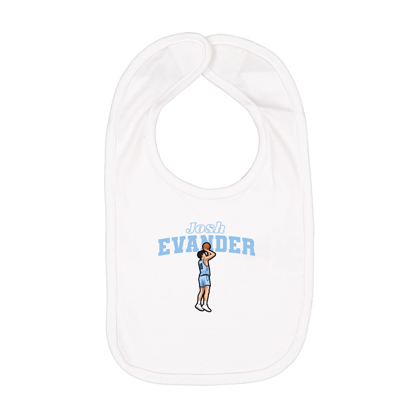 Infant Bib — Name Arch in White