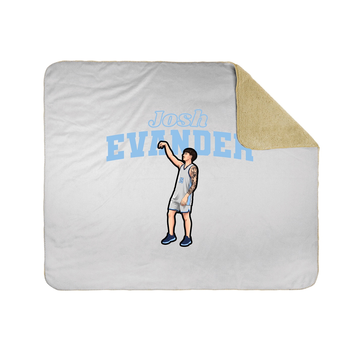 Throw Blanket — Name Arch in White