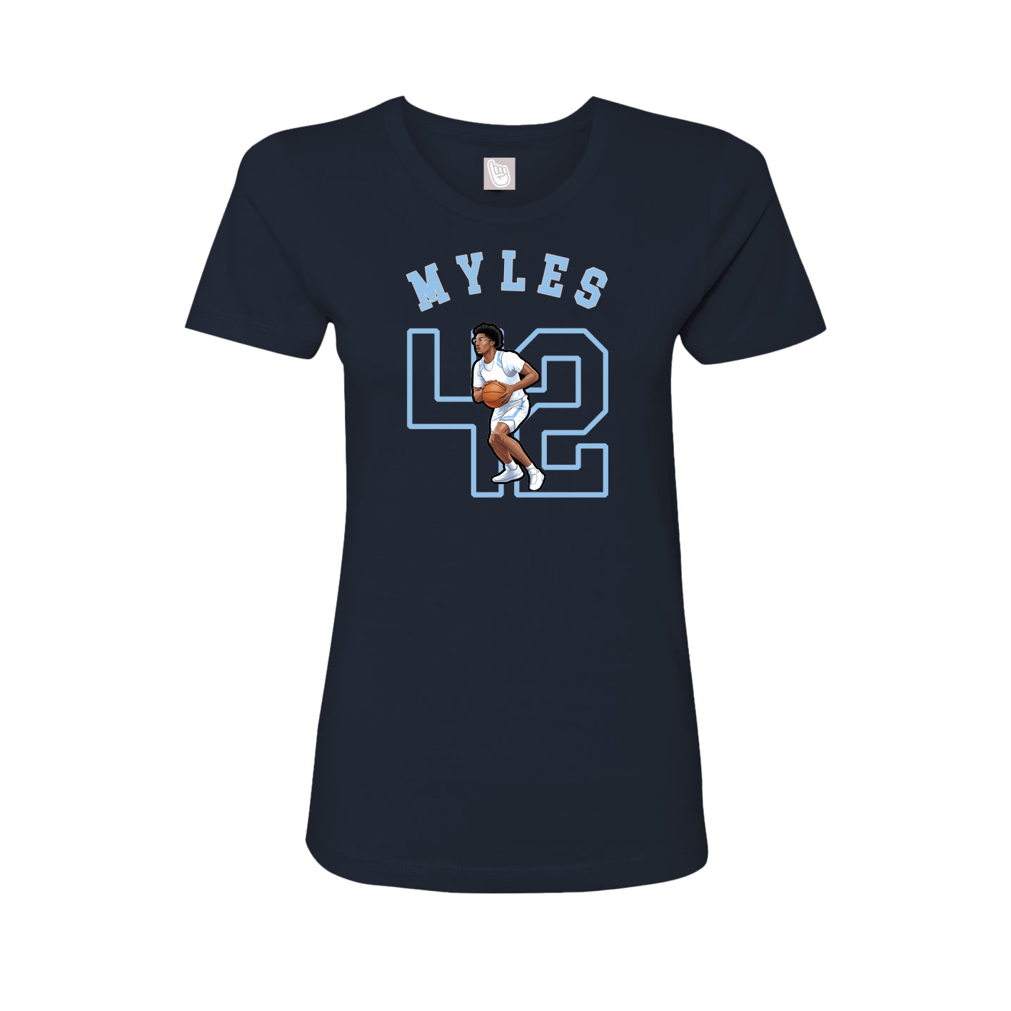 Fitted Women's Tee — Shirsey Arch in Navy