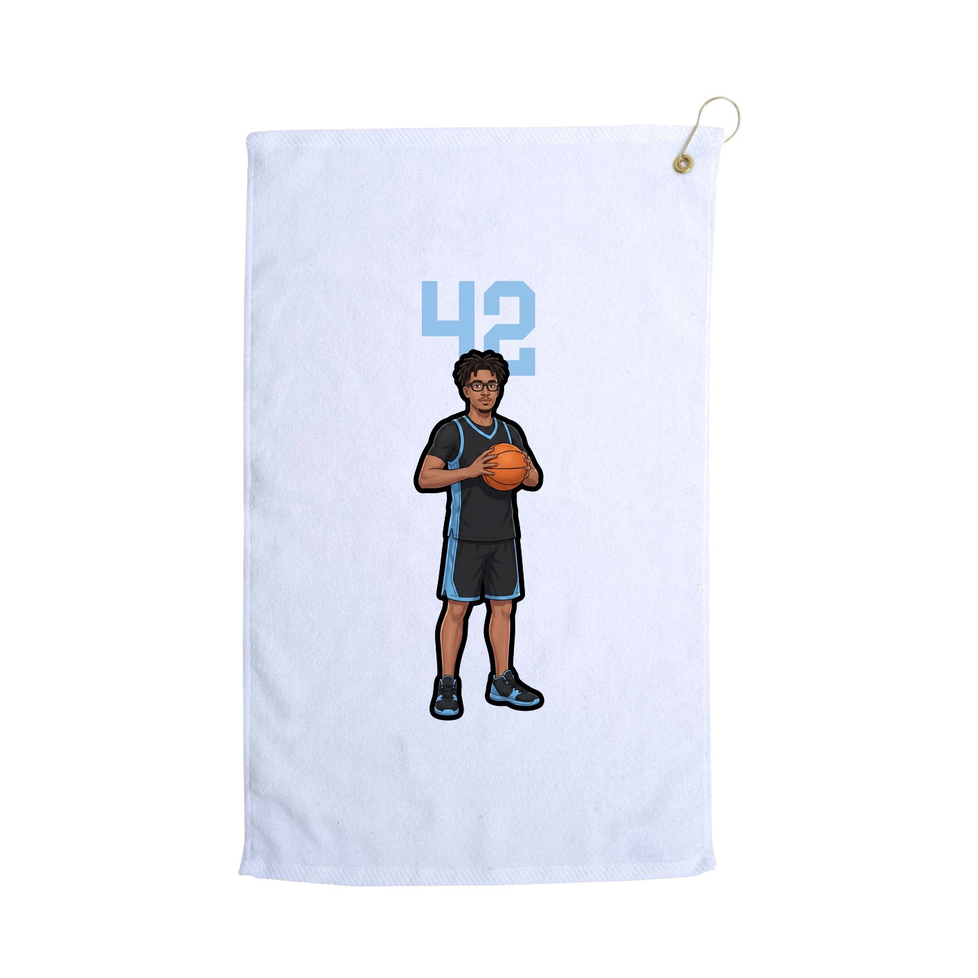 Golf Towel — Number Top in White