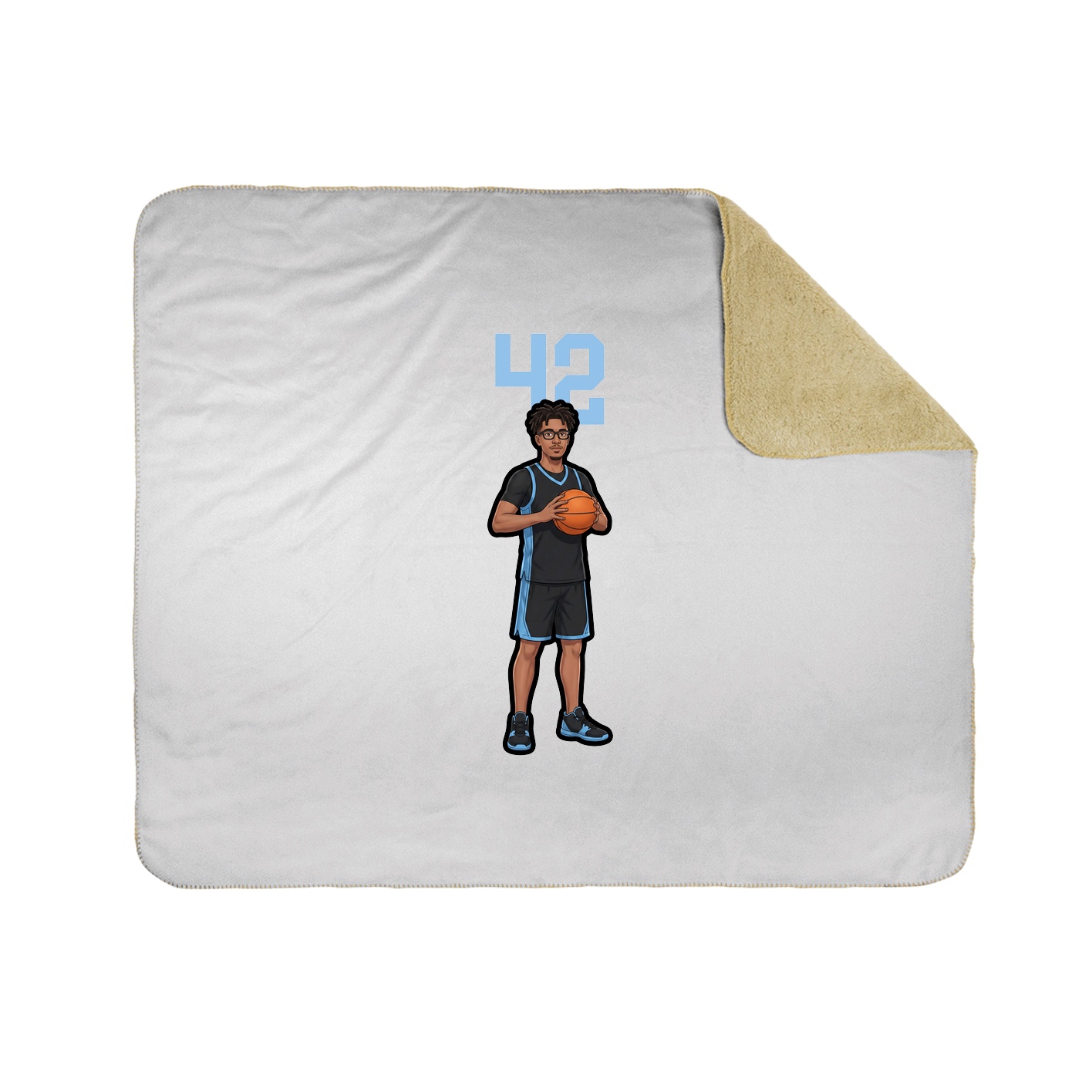 Throw Blanket — Number Top in White