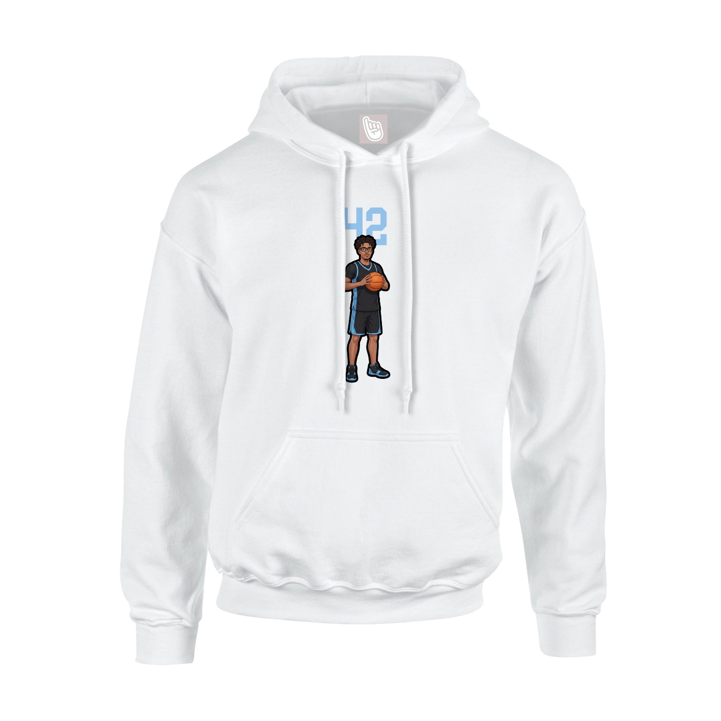 Hoodie — Number Top in White