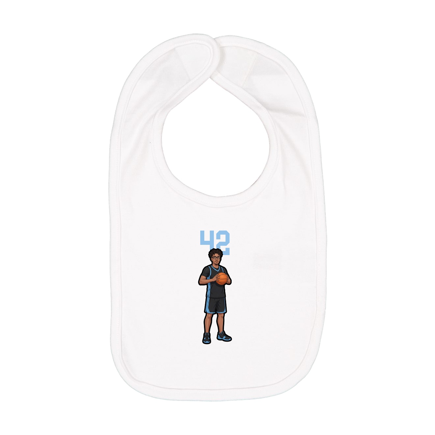 Infant Bib — Number Top in White
