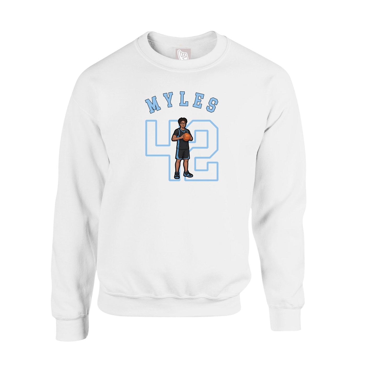 Fleece Crew — Shirsey Arch in White