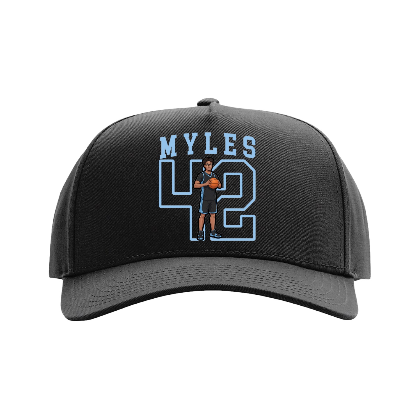 Full Fabric Five-Panel Champ Cap — Shirsey in Black