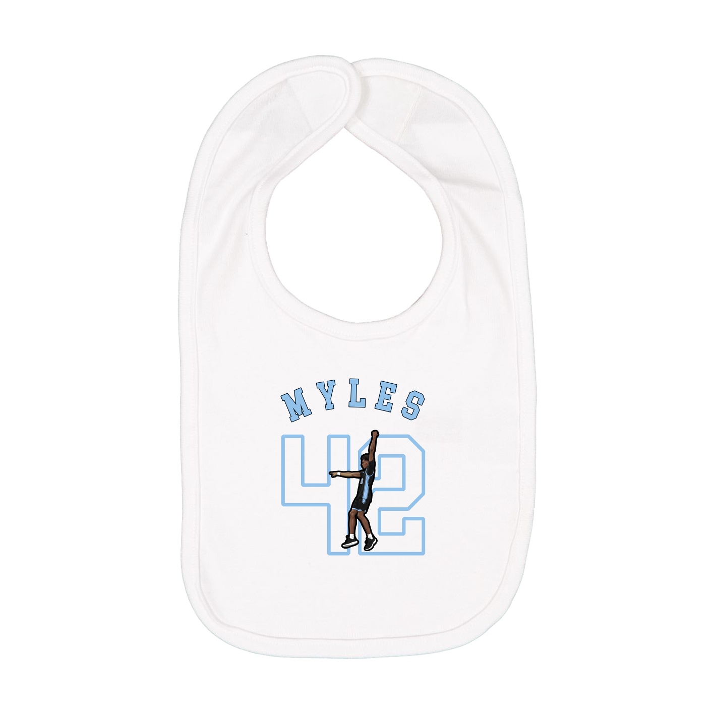 Infant Bib — Shirsey Arch in White