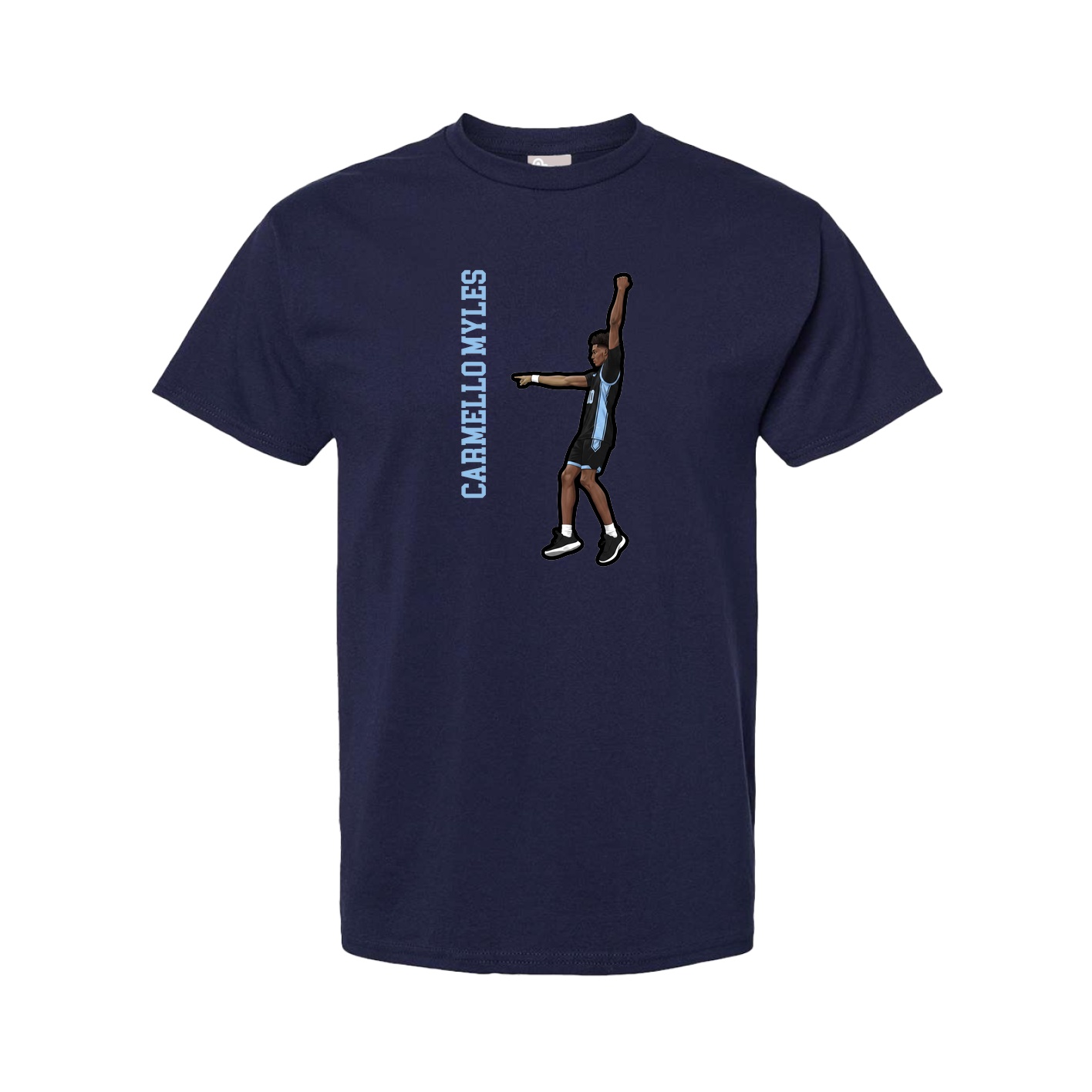 Tee — Name Vertical in Navy