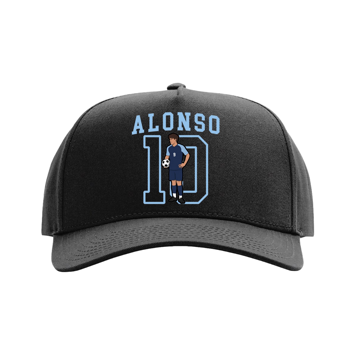 Full Fabric Five-Panel Champ Cap — Shirsey in Black