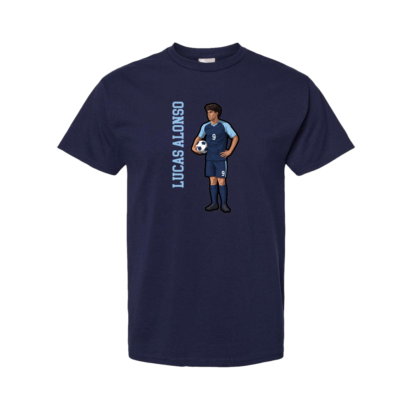 Youth Tee — Name Vertical in Navy