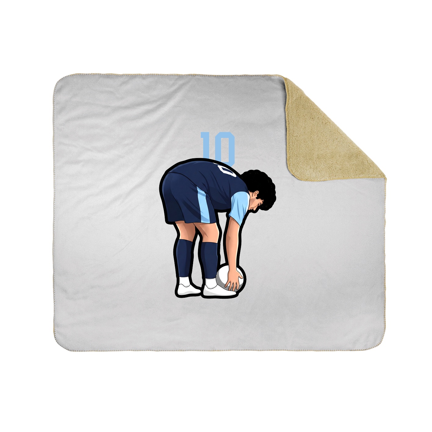 Throw Blanket — Number Top in White