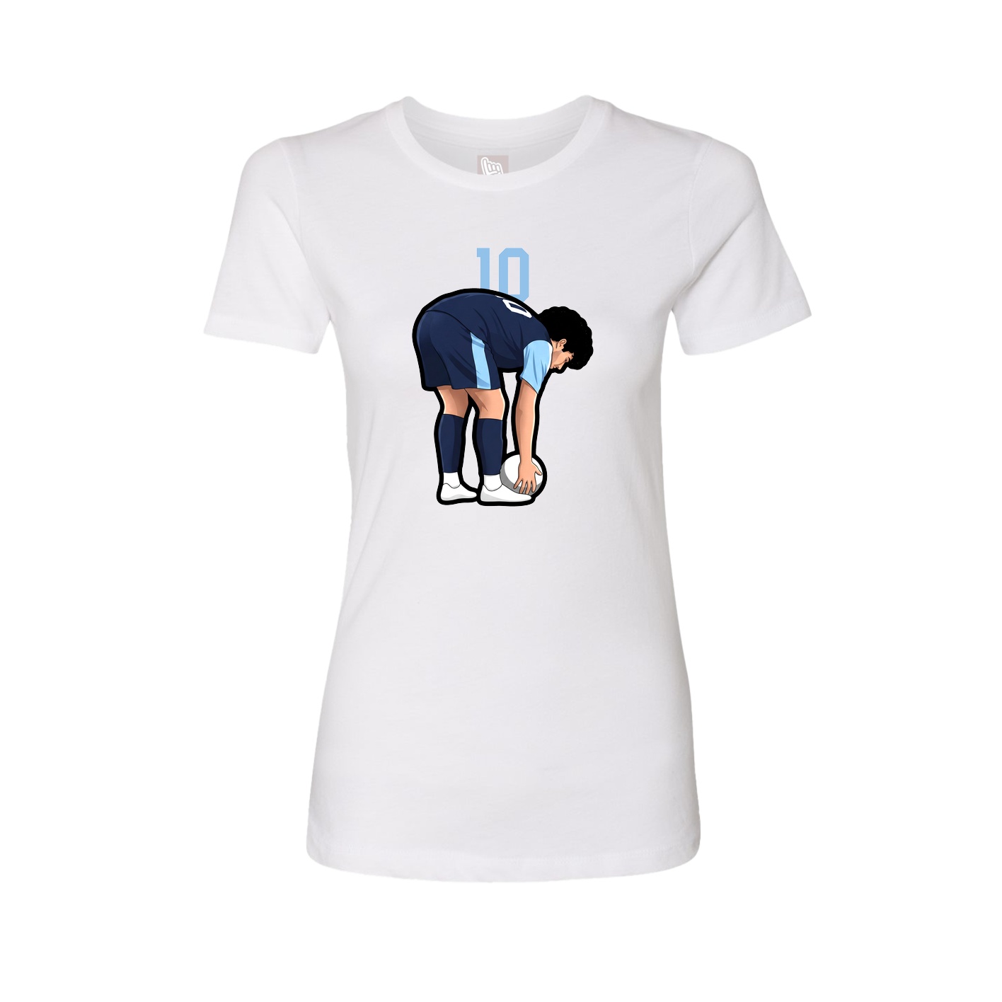 Fitted Women's Tee — Number Top in White