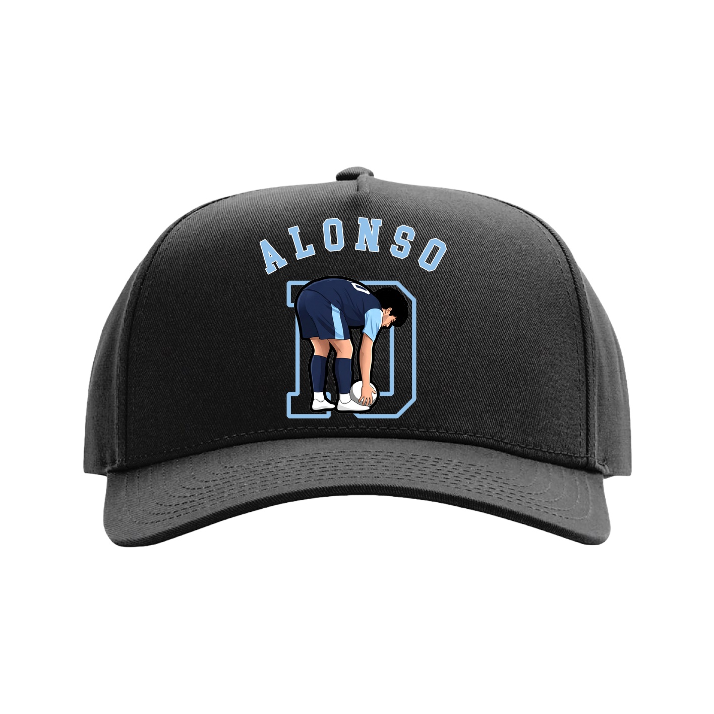 Full Fabric Five-Panel Champ Cap — Shirsey Arch in Black