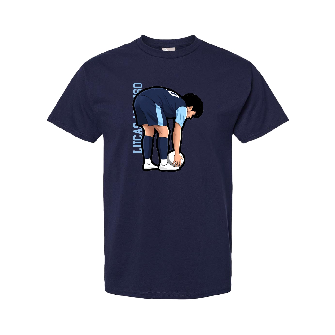 Tee — Name Vertical in Navy