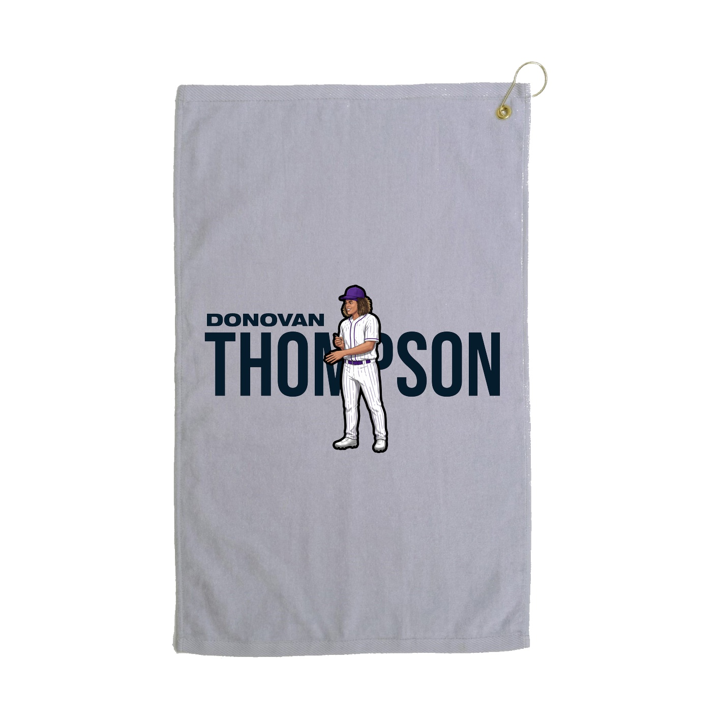 Golf Towel — Player Name in Grey