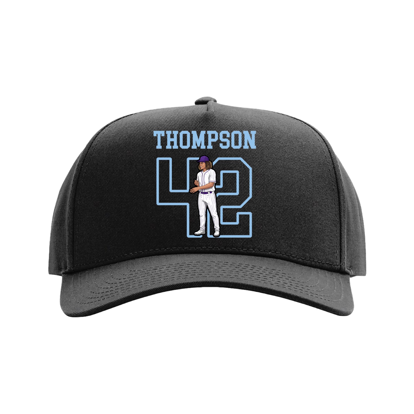 Full Fabric Five-Panel Champ Cap — Shirsey in Black