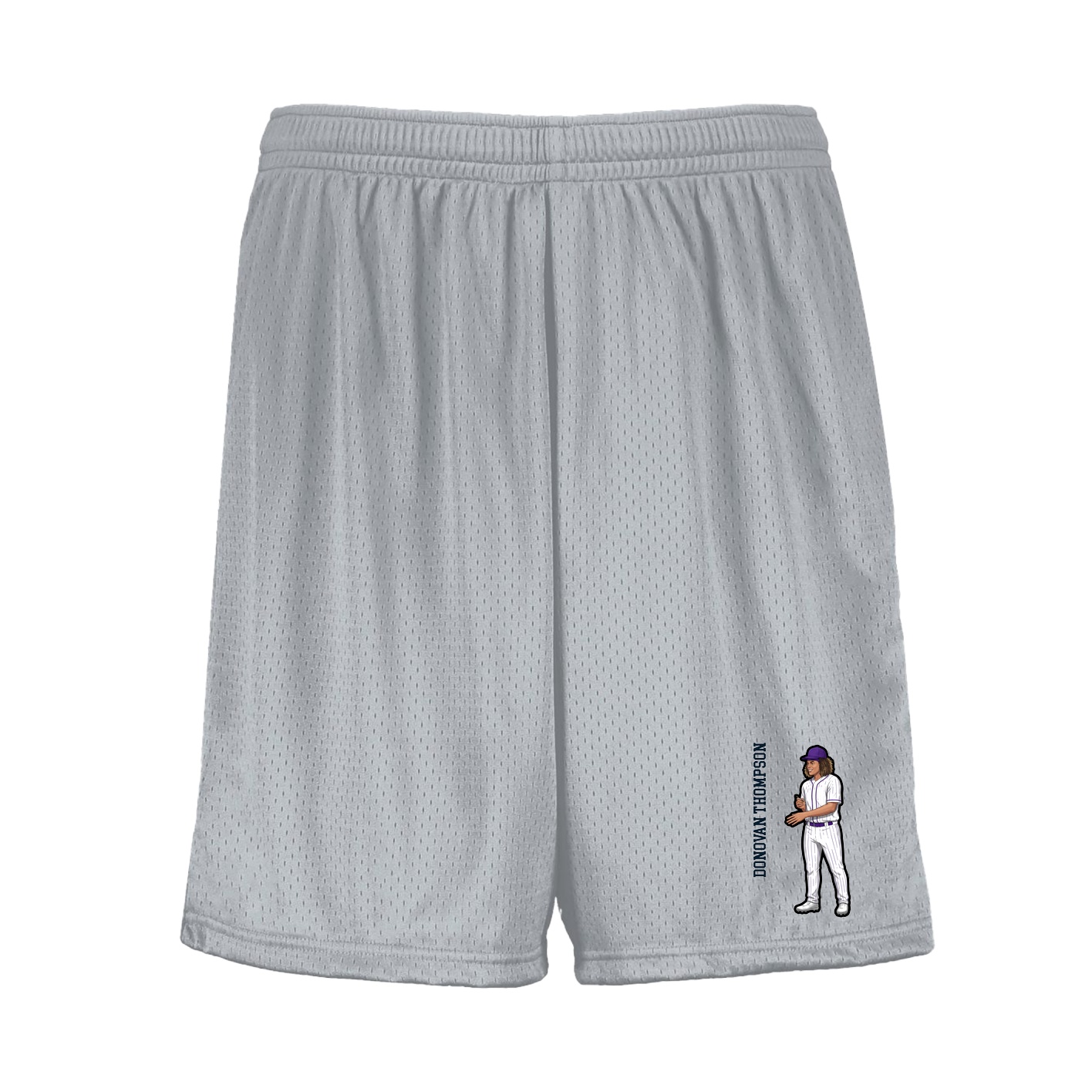 Shorts — Name Vertical in Silver